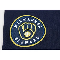 Women's Pro Standard Navy Milwaukee Brewers Classic Fleece Pullover Hoodie