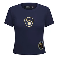 T-shirt Baby Doll Game Day Classics bleu marine Pro Standard pour femme des Milwaukee Brewers