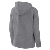 Sweat à capuche taille plus Profile Milwaukee Brewers gris chiné pour femme