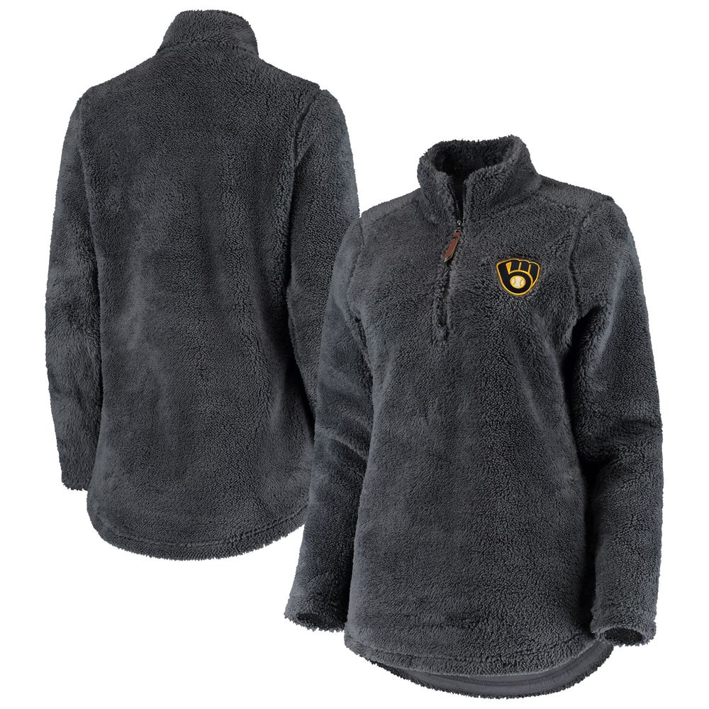 WEAR by Erin Andrews Women's WEAR by Erin Andrews Cream St. Louis Cardinals  Sherpa Quarter-Zip Hoodie