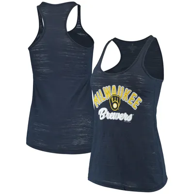 Women's New Era Navy Milwaukee Brewers Plus Size Tank Top