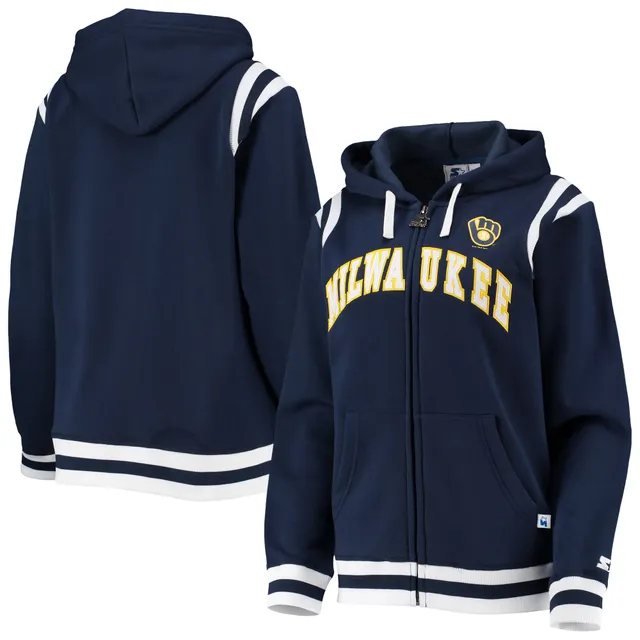 Milwaukee Brewers Antigua Victory Pullover Sweatshirt - Heather Gray