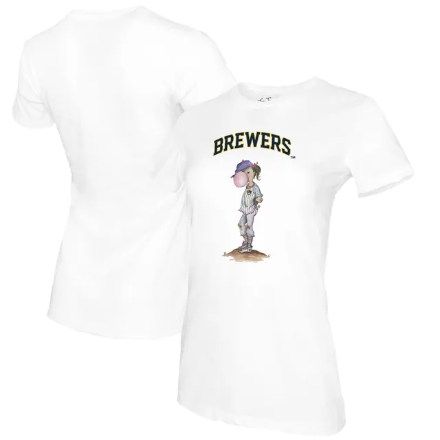 Milwaukee Brewers New Era Women's Colorblock T-Shirt - White