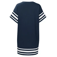 Women's Touch  Navy Milwaukee Brewers Cascade T-Shirt Dress