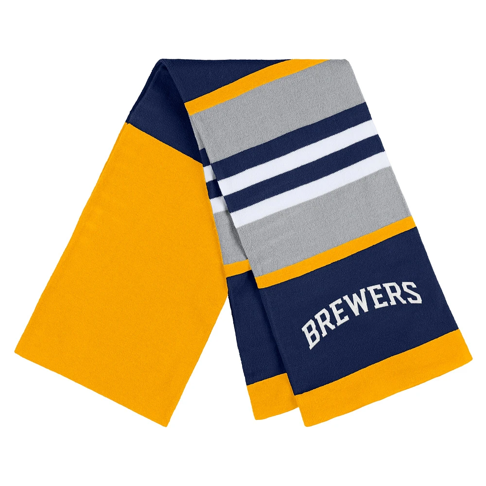 Women's WEAR by Erin Andrews Milwaukee Brewers Stripe Glove & Scarf Set