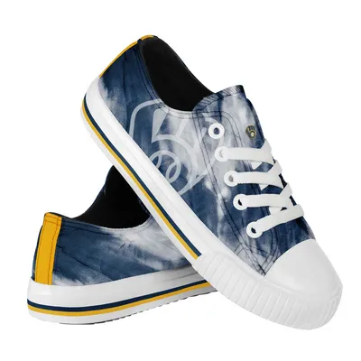 Milwaukee Brewers FOCO Youth Tie-Dye Canvas Sneakers