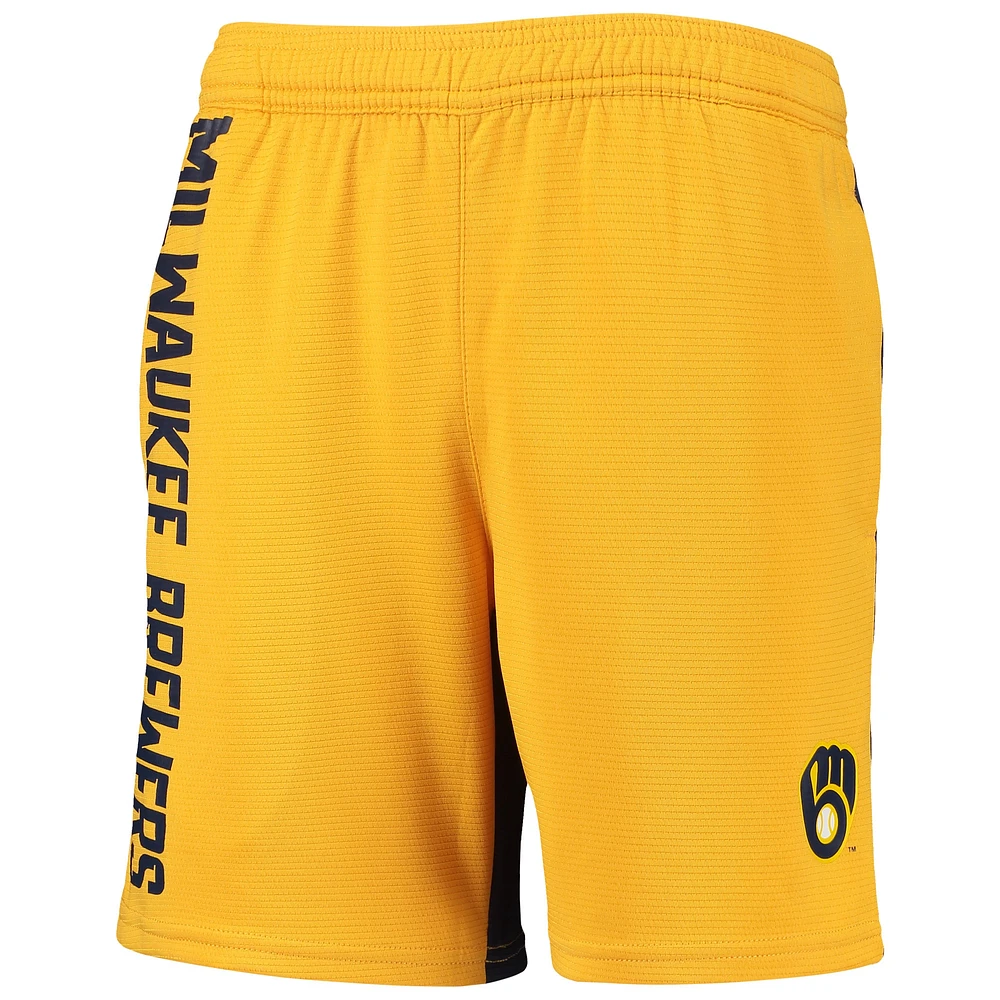 Youth Gold Milwaukee Brewers Oh Yeah Shorts