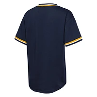 Youth Navy Milwaukee Brewers Relief Pitcher V-Neck T-Shirt
