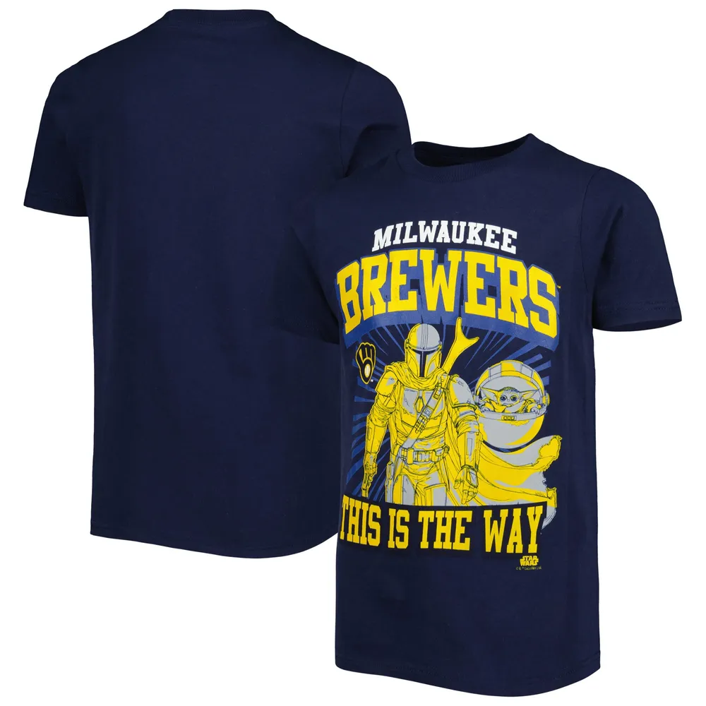 Lids Milwaukee Brewers Youth Star Wars This is the Way T-Shirt - Navy