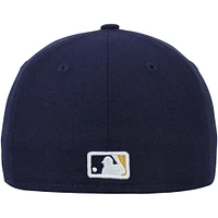 Casquette ajustée New Era Milwaukee Brewers Authentic Collection On Field 59FIFTY bleu marine pour jeune