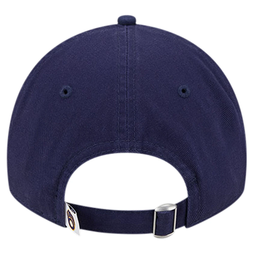 Casquette réglable couleur 9TWENTY de l'équipe des Milwaukee Brewers de Milwaukee New Era pour jeunes, bleu marine