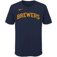 Youth Nike Christian Yelich Navy Milwaukee Brewers Player Name & Number - T-Shirt
