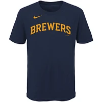 Youth Nike Christian Yelich Navy Milwaukee Brewers Player Name & Number - T-Shirt