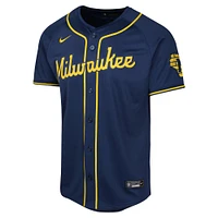 Maillot Nike bleu marine Milwaukee Brewers Alternate Limited pour jeunes