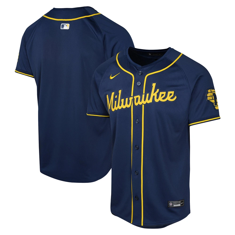 Youth Nike Navy Milwaukee Brewers Alternate Limited Jersey