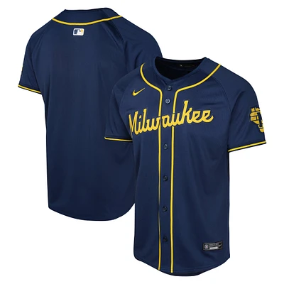 Maillot Nike bleu marine Milwaukee Brewers Alternate Limited pour jeunes