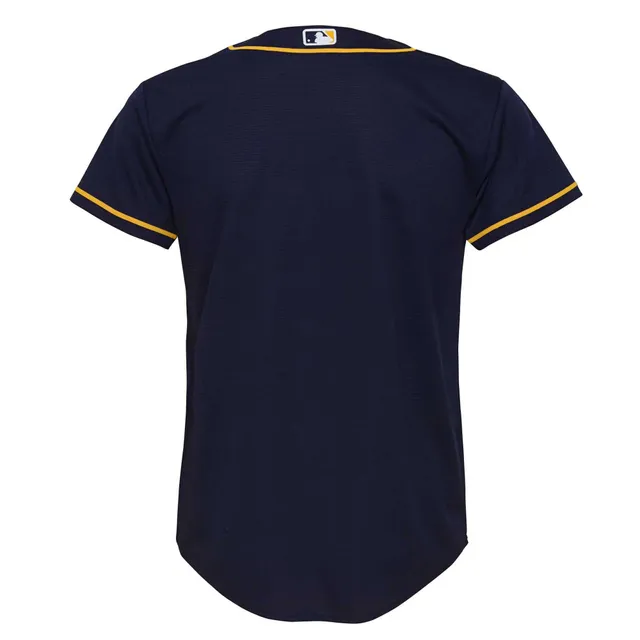 Nike Men's Milwaukee Brewers Navy Alternate Replica Team Jersey