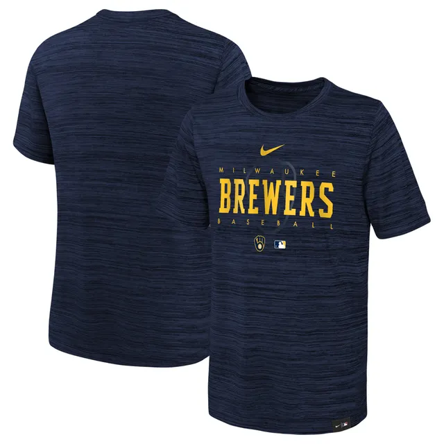 Outerstuff Youth Navy Milwaukee Brewers Stealing Home T-Shirt