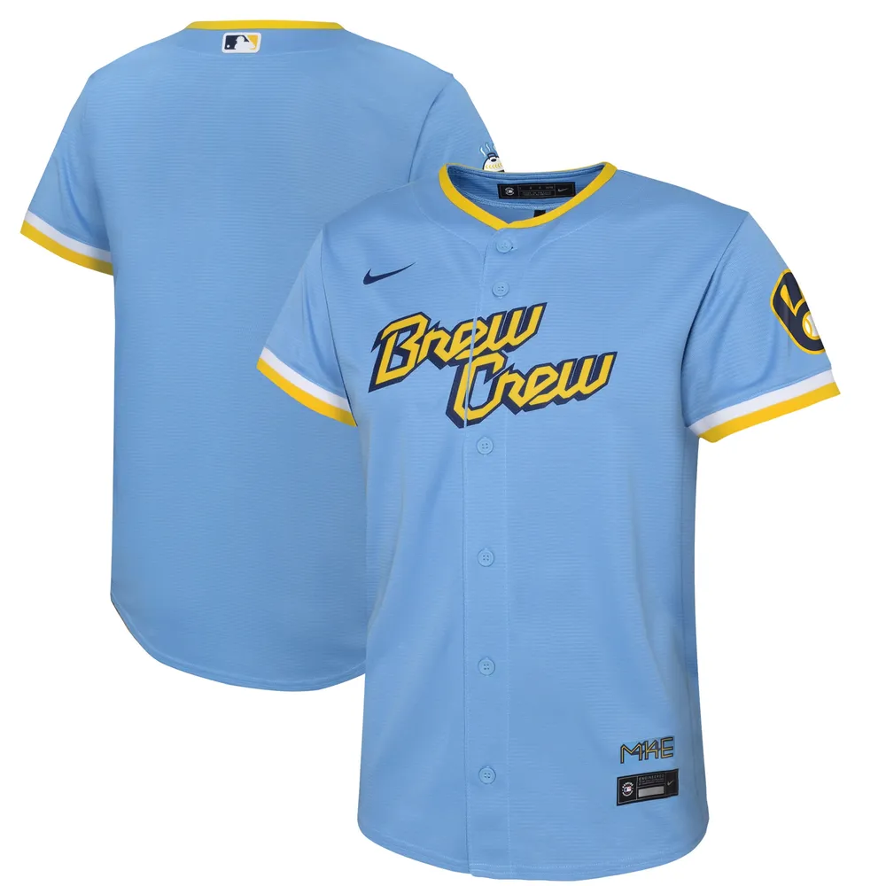 Lids Milwaukee Brewers Nike Youth 2022 City Connect Replica Team Jersey -  Powder Blue
