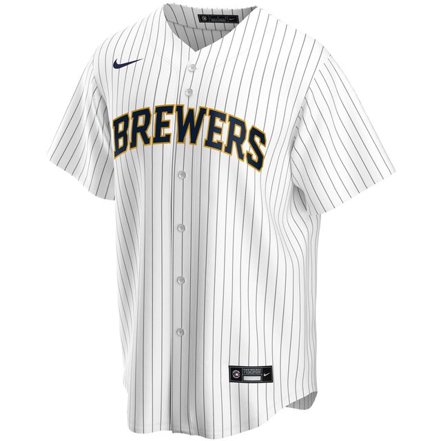 Équipe de réplique à domicile Nike pour jeunes Milwaukee Brewers - Blanc Maillot