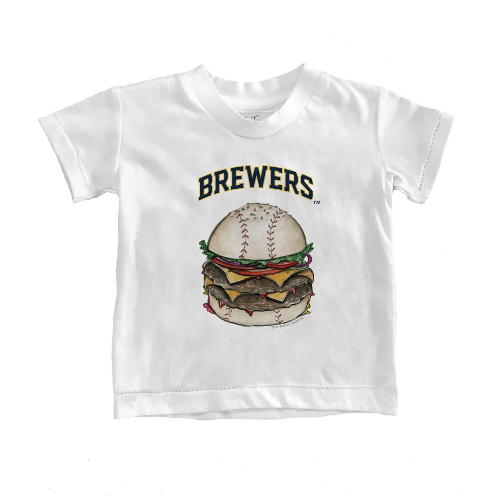 Youth Tiny Turnip White Milwaukee Brewers Sugar Skull T-Shirt 