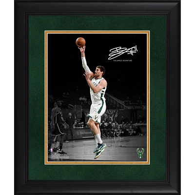 Brook Lopez Milwaukee Bucks Facsimile Signature Framed 11" x 14" Spotlight Photograph