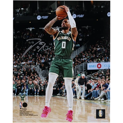 Damian Lillard Milwaukee Bucks Autographed 8" x 10" Jump Shot Photograph