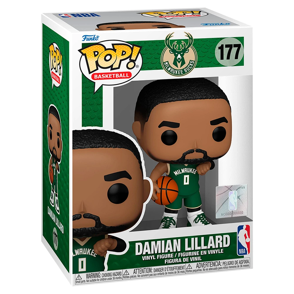 Figurine en vinyle Funko Pop! de Damian Lillard Milwaukee Bucks #177