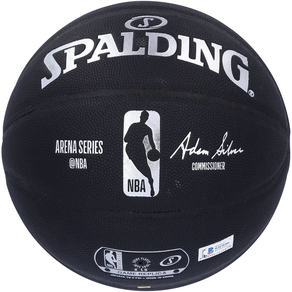 Giannis Antetokounmpo & Damian Lillard Milwaukee Bucks Autographed Black Spalding Team Logo Basketball - BAS