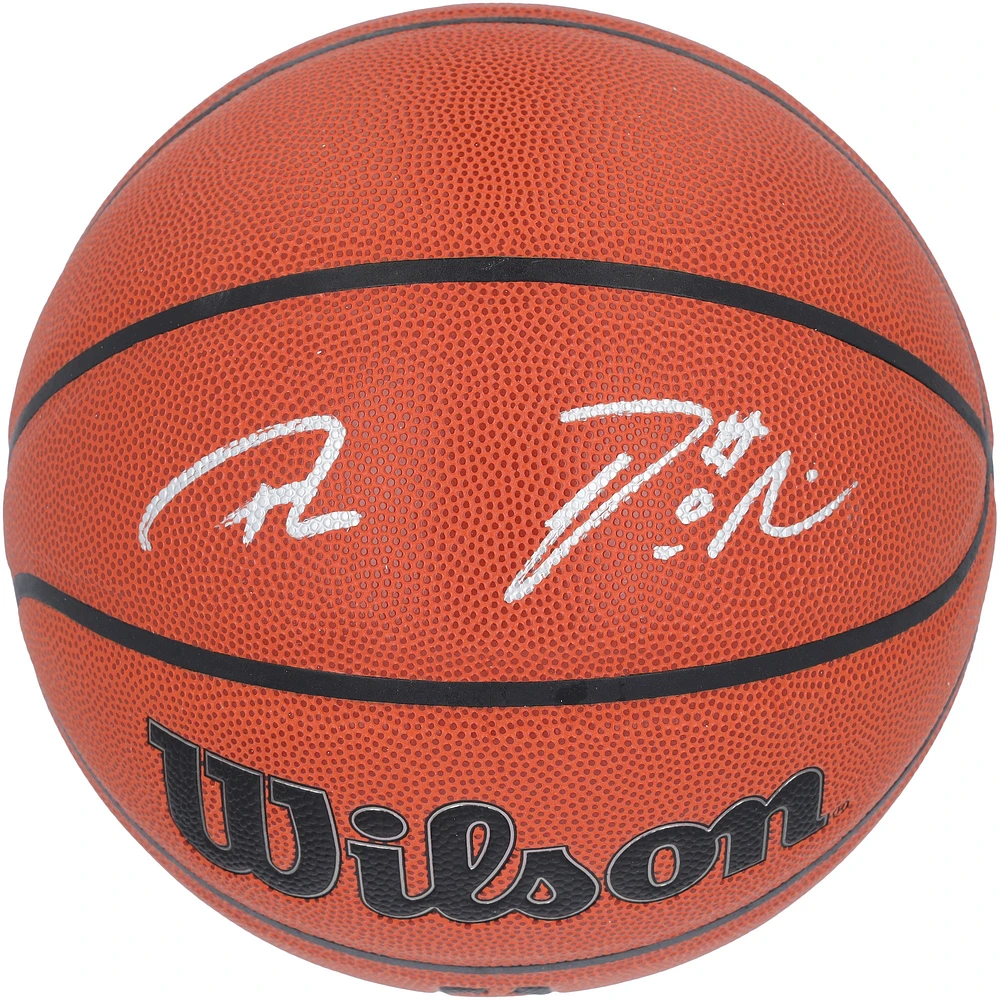 Giannis Antetokounmpo & Damian Lillard Milwaukee Bucks Autographed Wilson Authentic Series Indoor/Outdoor Basketball