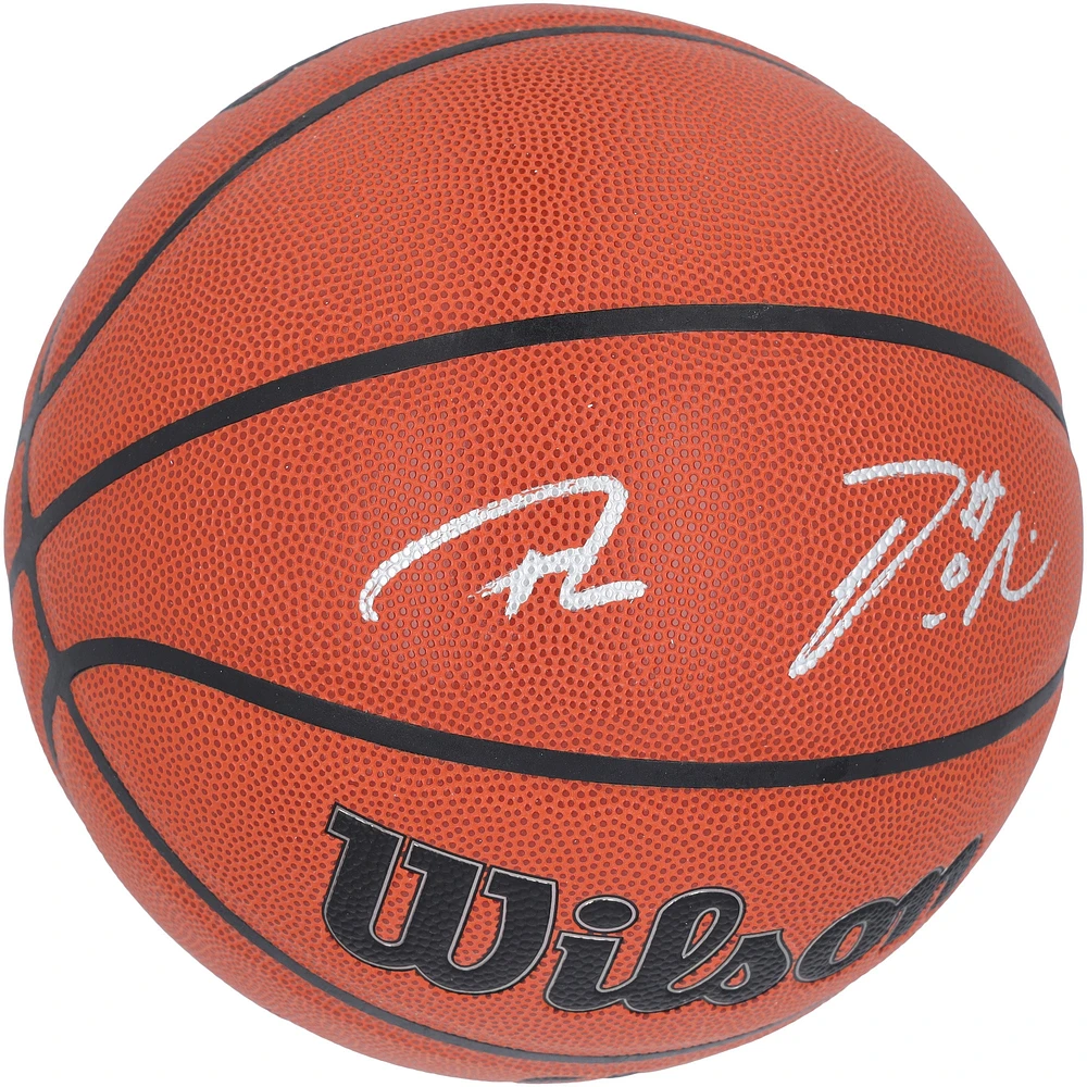 Giannis Antetokounmpo & Damian Lillard Milwaukee Bucks Autographed Wilson Authentic Series Indoor/Outdoor Basketball