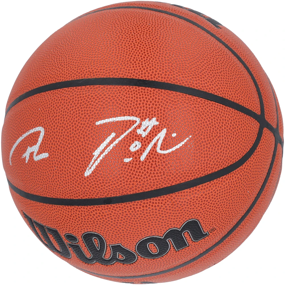 Giannis Antetokounmpo & Damian Lillard Milwaukee Bucks Autographed Wilson Authentic Series Indoor/Outdoor Basketball