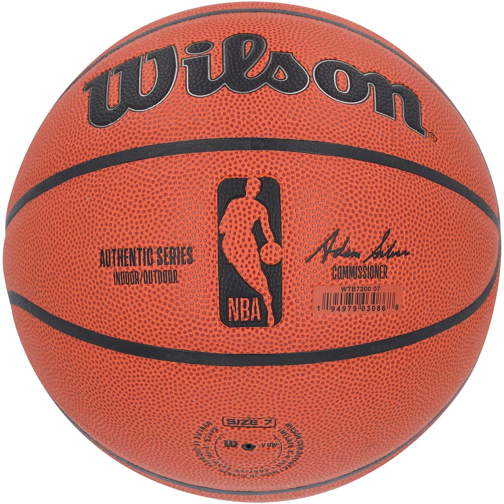 Ballon de basket-ball d'intérieur/extérieur Wilson Authentic Series autographié par Giannis Antetokounmpo et Ray Allen des Milwaukee Bucks