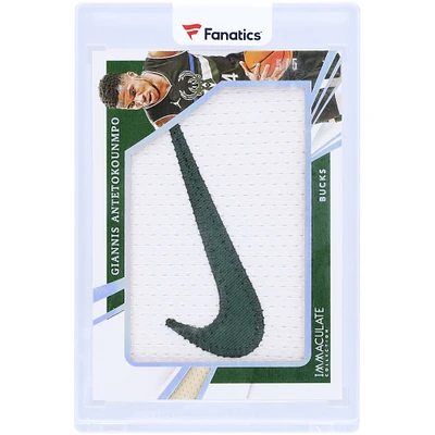 Giannis Antetokounmpo Milwaukee Bucks 2020-21 Panini Immaculate Collection Brand Logo 2 Color Complete Nike Logo Relic #BL-GAN #5/5 Card