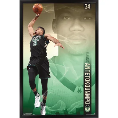 Giannis Antetokounmpo Milwaukee Bucks 24'' x 35'' Player Action Framed Poster