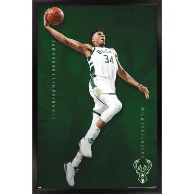 Giannis Antetokounmpo Milwaukee Bucks 24'' x 35'' Team Players Framed Poster