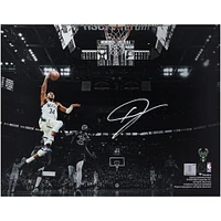 Giannis Antetokounmpo Milwaukee Bucks Autographed 11" x 14" Dunk vs. Indiana Pacers Spotlight Photograph