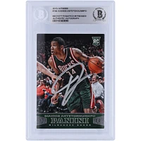 Giannis Antetokounmpo Milwaukee Bucks Autographié 2013-14 Panini Silver Ink #194 Beckett Fanatics Witnessed Carte Rookie Authentifiée