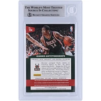 Giannis Antetokounmpo Milwaukee Bucks Autographié 2013-14 Panini Silver Ink #194 Beckett Fanatics Witnessed Carte Rookie Authentifiée