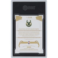 Carte Panini Flawless Ruby #FA-GAN #2/15 SGC authentifiée 9/10 autographiée par Giannis Antetokounmpo Milwaukee Bucks 2019-20