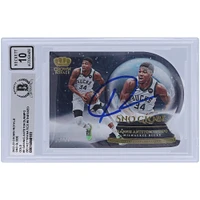 Giannis Antetokounmpo Milwaukee Bucks Autographed 2022-23 Panini Crown Royale Sno Globe Gold #8 #10/10 Beckett Fanatics Witnessed Authenticated 10 Card 