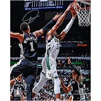 Giannis Antetokounmpo Milwaukee Bucks Autographed 8" x 10" Dunk vs. San Antonio Spurs Photograph