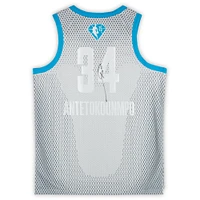 Maillot Jordan Brand All-Star Swingman 2021-22 dédicacé par Giannis Antetokounmpo des Milwaukee Bucks