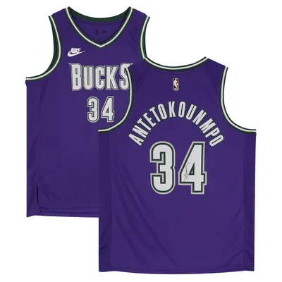 Giannis Antetokounmpo Milwaukee Bucks Nike Purple Classic Edition Jersey