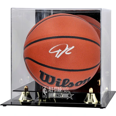 Giannis Antetokounmpo Milwaukee Bucks Autographed Wilson Indoor/Outdoor Basketball with Golden Classic 2024 NBA All-Star Game Logo Display Case