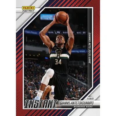 Giannis Antetokounmpo Milwaukee Bucks Fanatics Exclusive Parallel Panini Instant Records 20/20 Game Single Trading Card - Limited Edition of 99