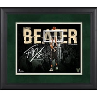 Giannis Antetokounmpo Milwaukee Bucks Framed 11" x 14" Spotlight Photograph - Facsimile Signature