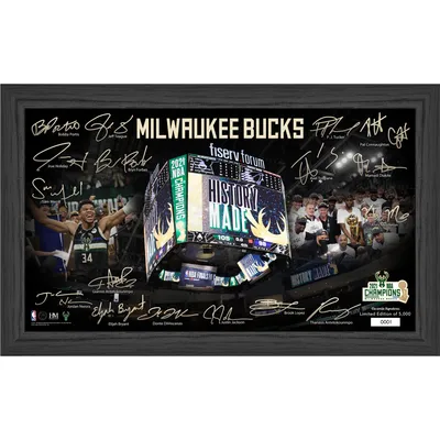 Milwaukee Bucks Highland Mint 2021 NBA Finals Champions 12'' x 20'' Celebration Signature Court Photo