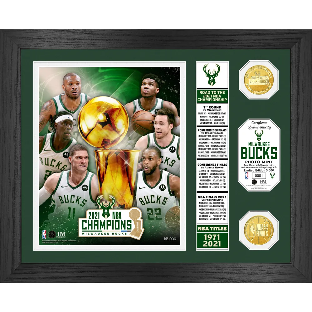 Lids Milwaukee Bucks Highland Mint 2021 NBA Finals Champions 12'' x 20''  Signature Trophy Photo