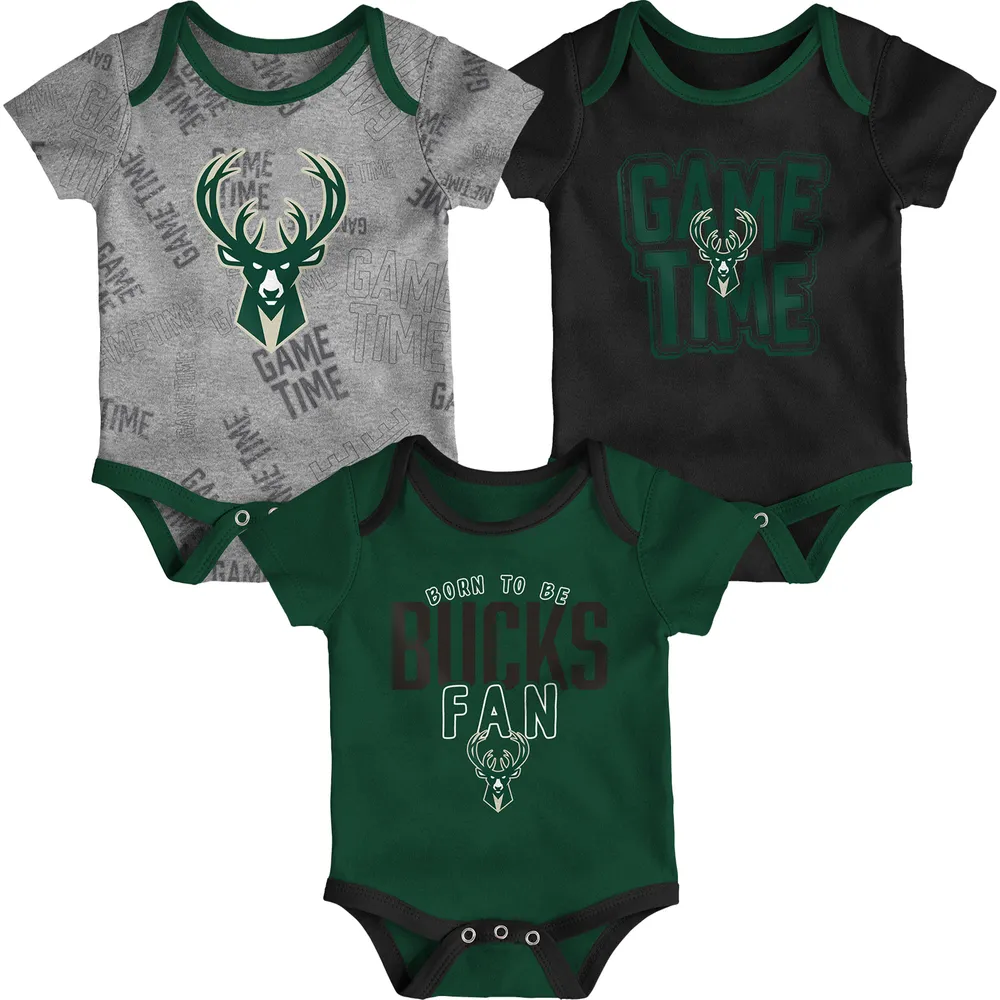 Infantile vert chasseur/noir/gris Milwaukee Bucks Trifecta - Body 3 pièces